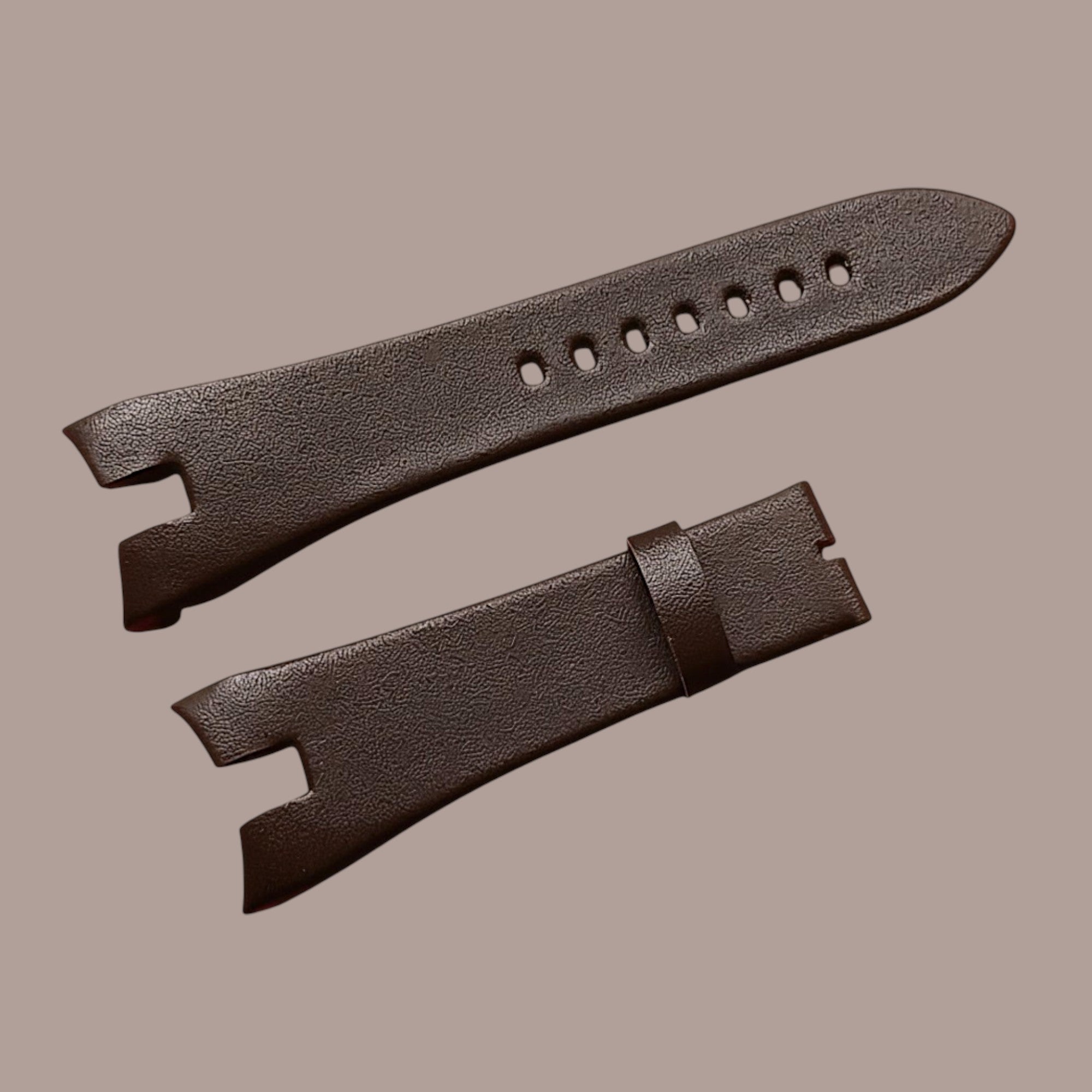 Seiko 7T62-0JS0 Modeline Uyumlu El Yapımı Kahverengi Deri Erkek Kol Saati Kayışı Kordonu