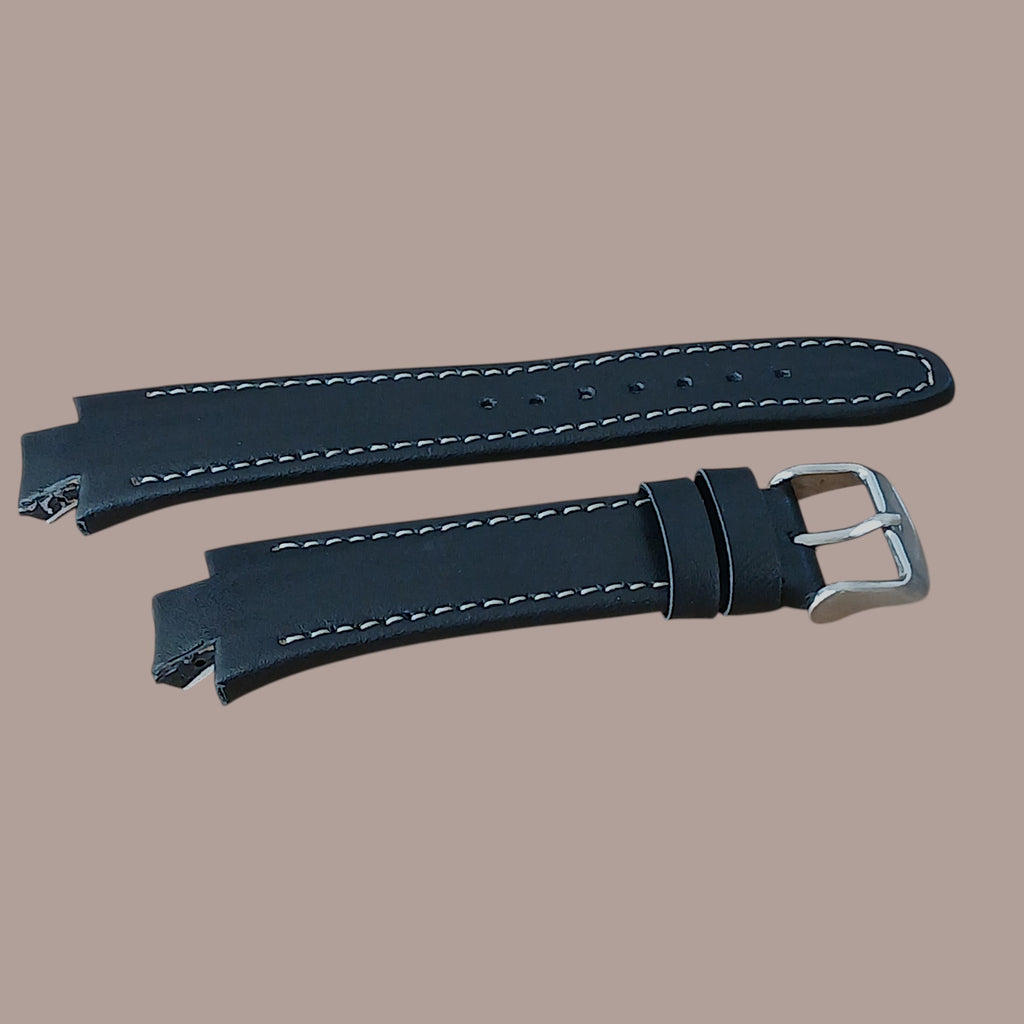 Lacoste 3510G Modeline Uyumlu El Yapımı Siyah Deri Erkek Kadın Kol Saati Kordonu Kayışı