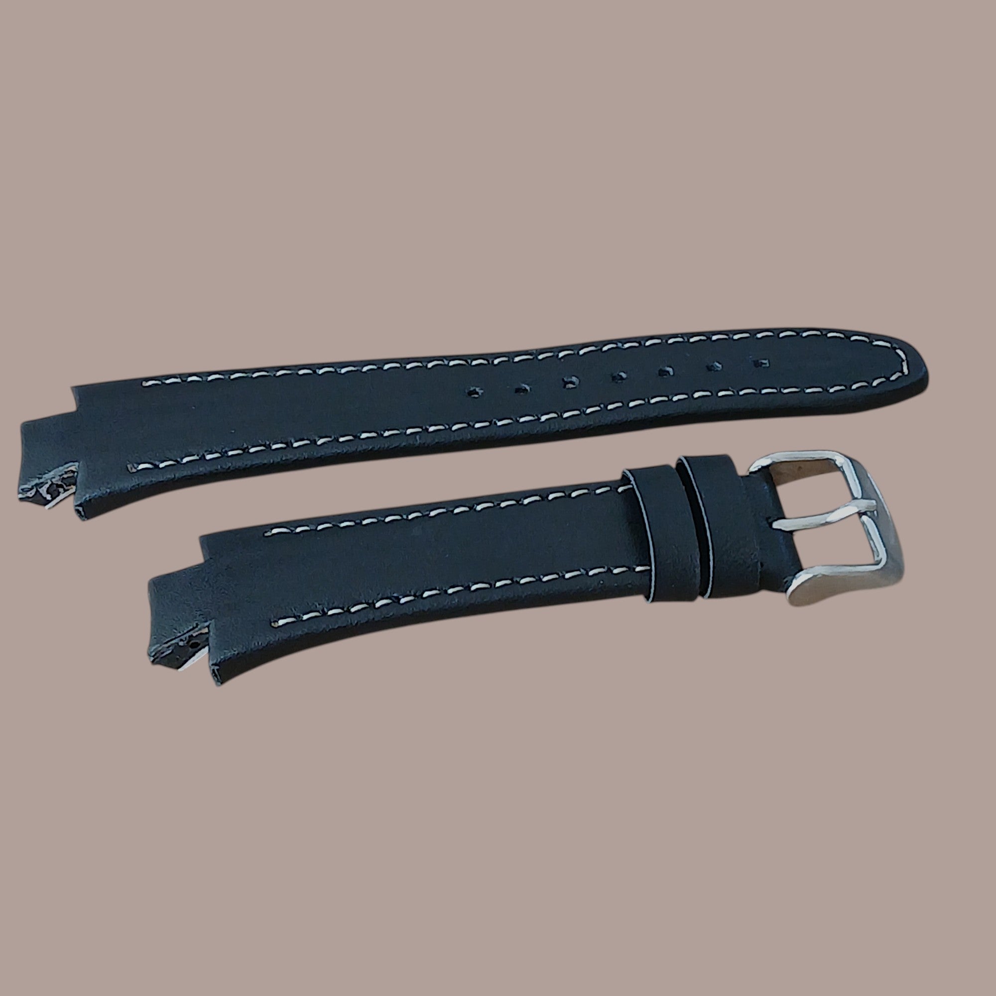 Lacoste 3510G Modeline Uyumlu El Yapımı Siyah Deri Erkek Kadın Kol Saati Kordonu Kayışı