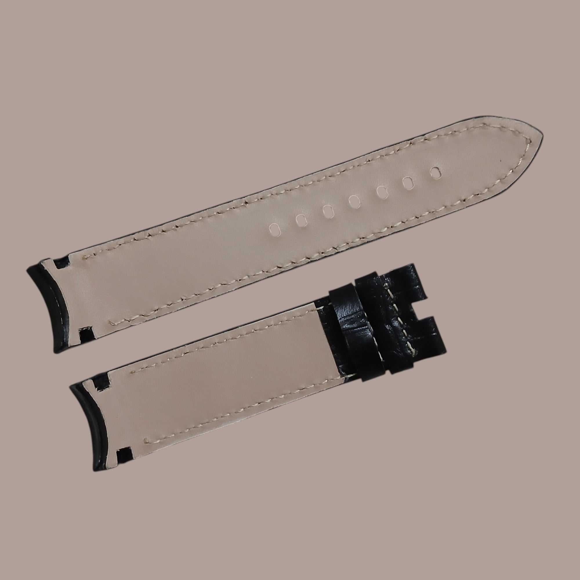 TW Steel TW55 Modeline Uyumlu El Yapımı Siyah Deri Kol Saati Kordonu Kayışı
