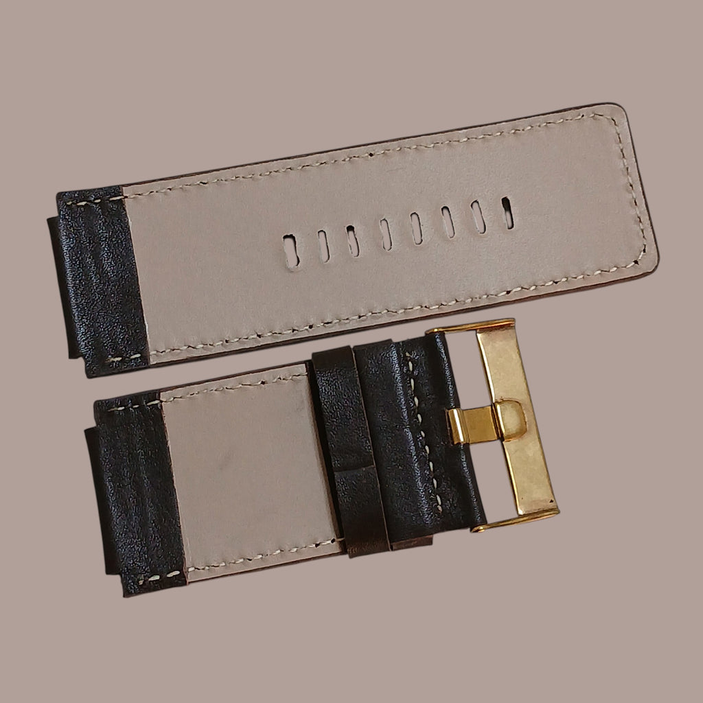 35mm El Yapımı Kahverengi Deri Kadın Erkek Kol Saati Kordonu Kayışı