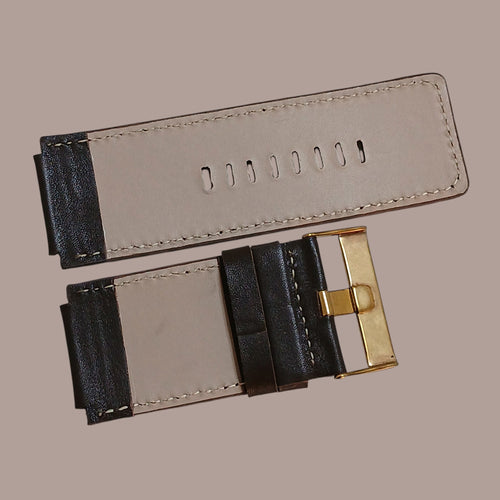 35mm El Yapımı Kahverengi Deri Kadın Erkek Kol Saati Kordonu Kayışı