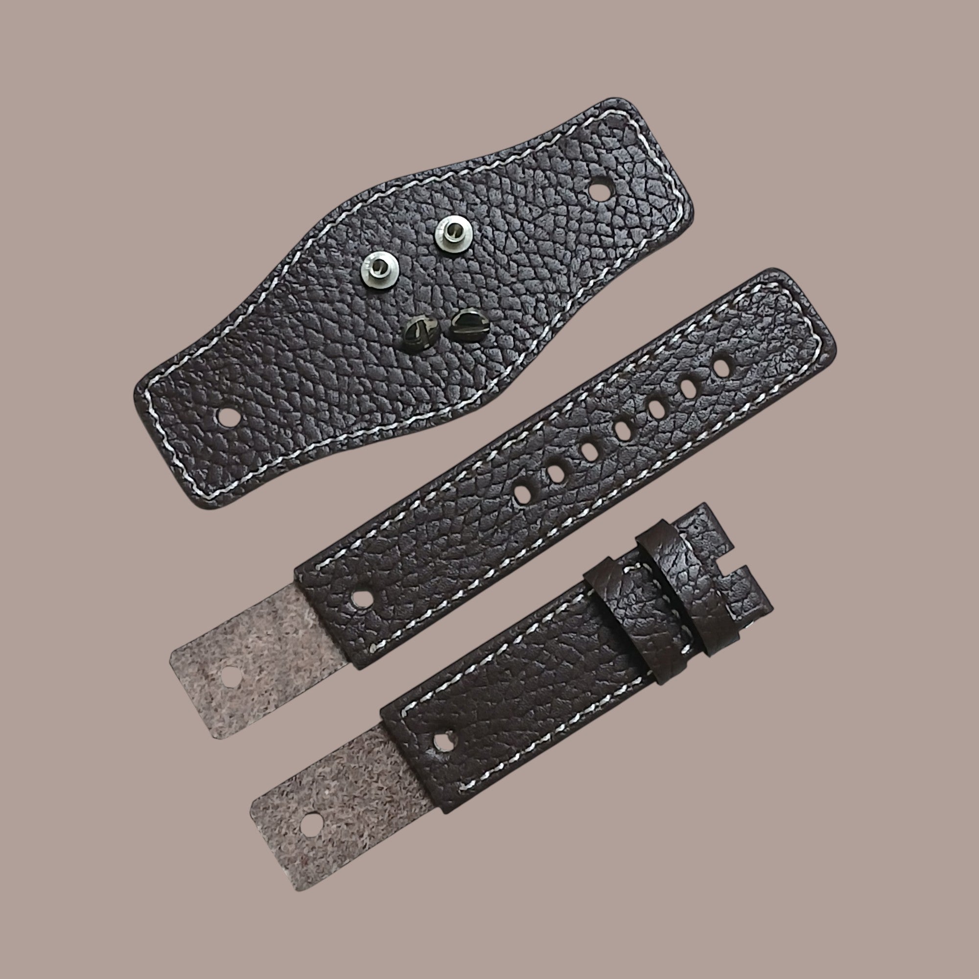 Fossil JR 1157 Modele Uyumlu El Yapımı Kahverengi Deri Erkek Kol Saati Kayışı Kordonu