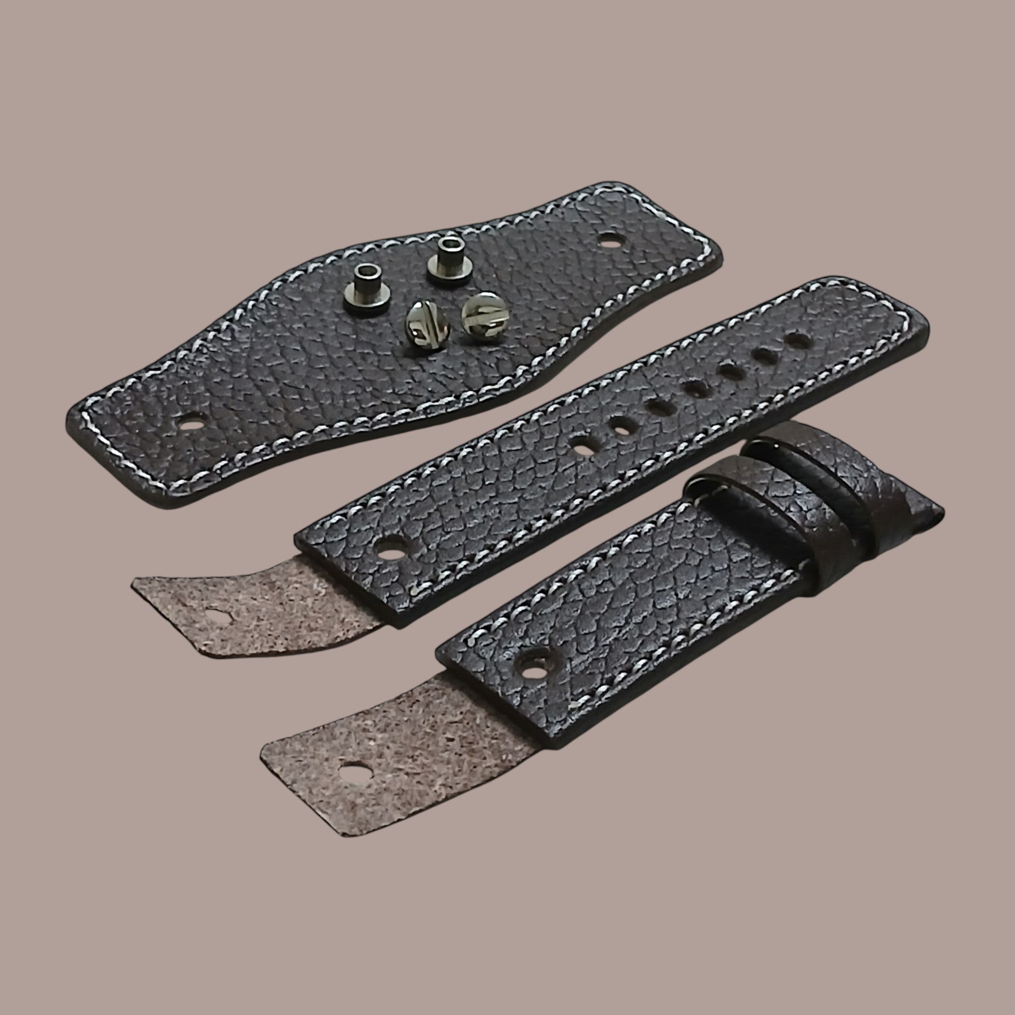 Fossil JR 1157 Modele Uyumlu El Yapımı Kahverengi Deri Erkek Kol Saati Kayışı Kordonu