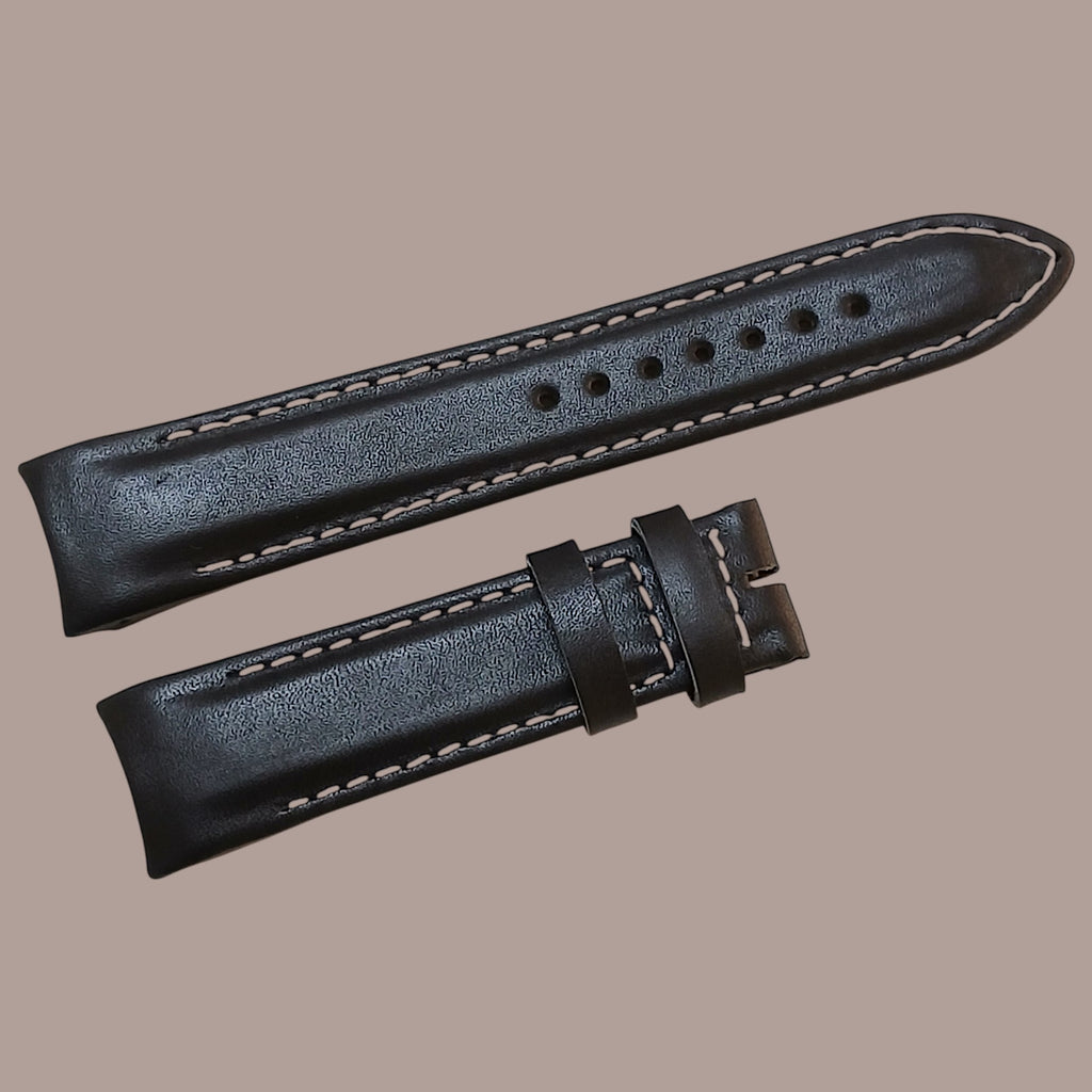 Aviator AVW5839L211 Uyumlu El Yapımı Siyah Deri Kol Saati Kordonu Kayışı