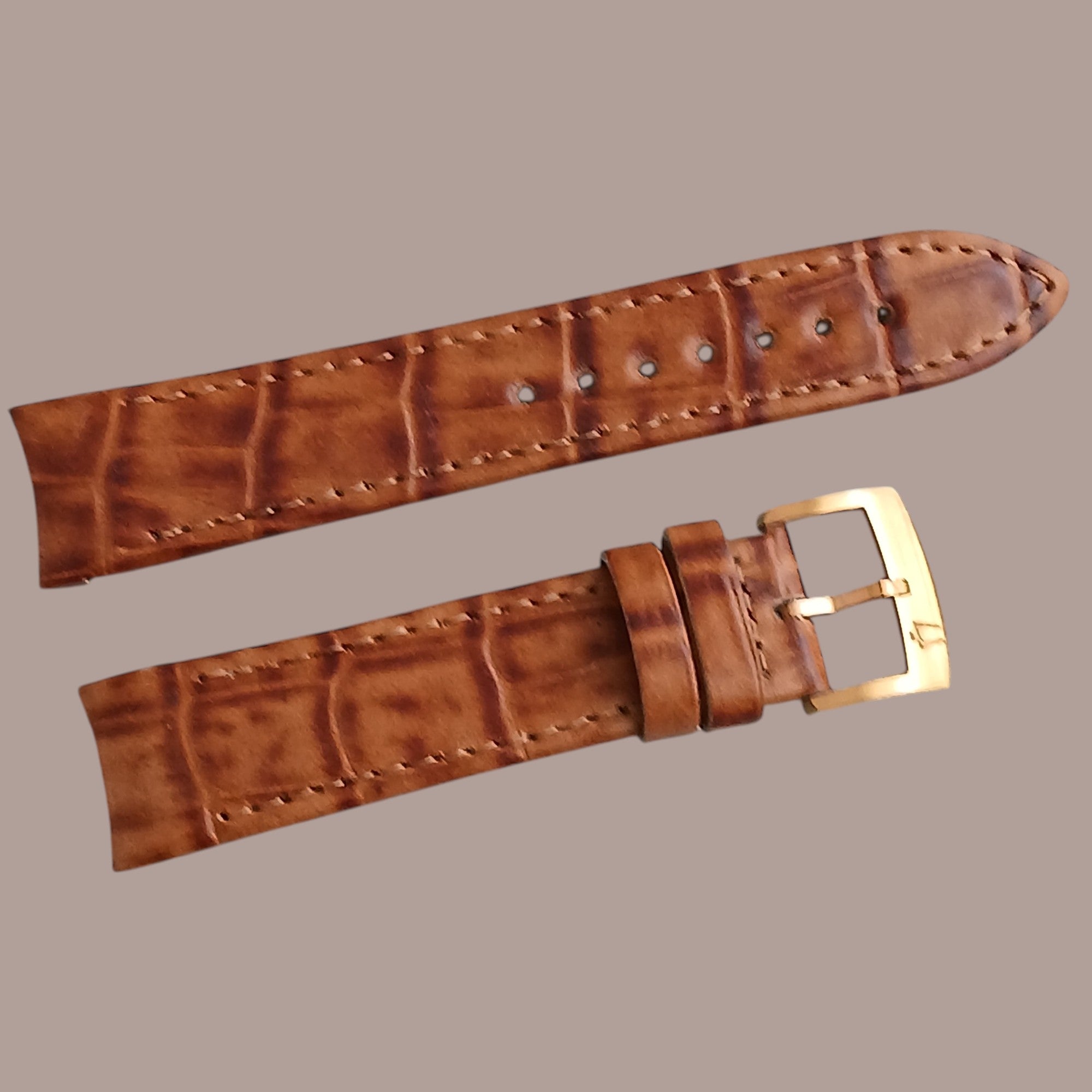 Bulova kahverengi deri saat kordonu