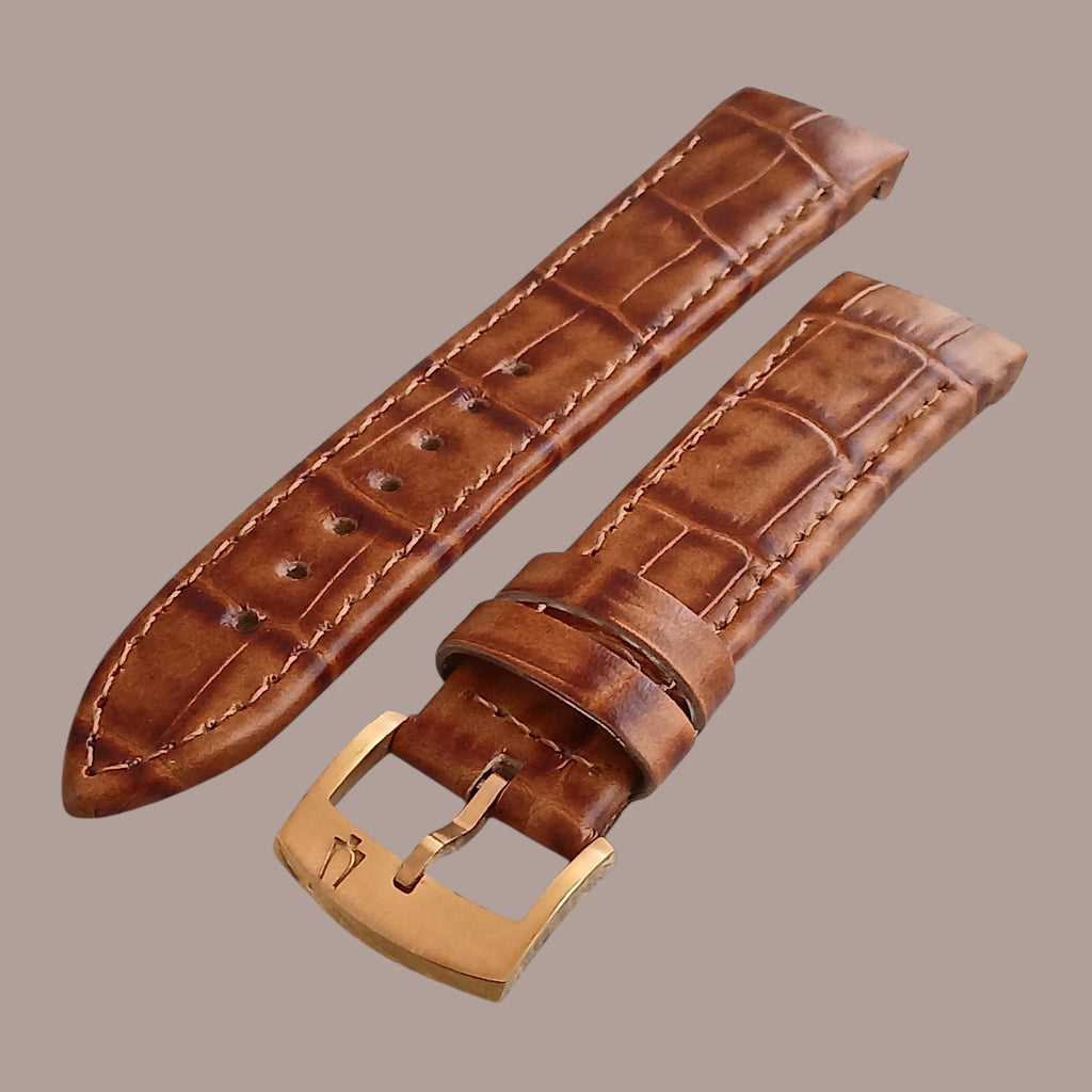 Bulova kahverengi deri saat kordonu