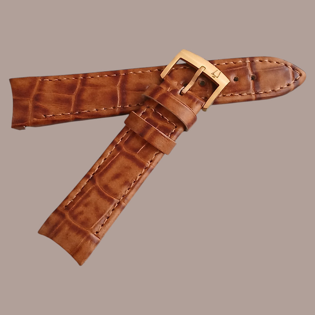 Bulova kahverengi deri saat kordonu