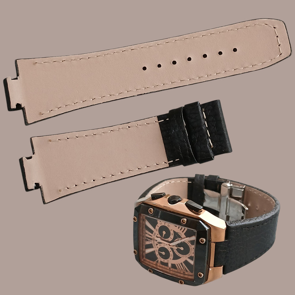 Cerruti CRC003D221G siyah deri saat kordonu