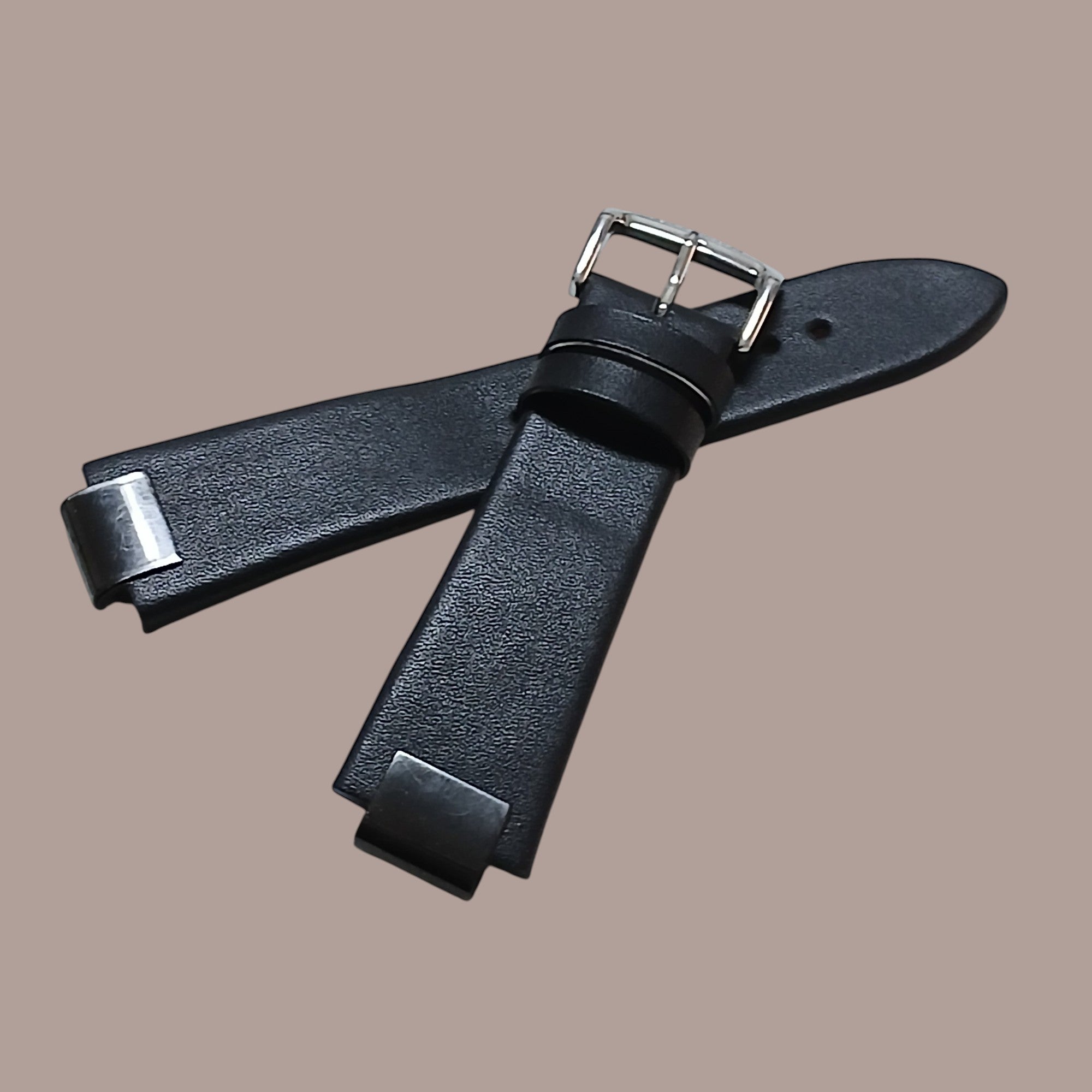 Citizen J165-S086892 Modeline Uyumlu El Yapımı Siyah Deri Erkek Kol Saati Kordonu Kayışı