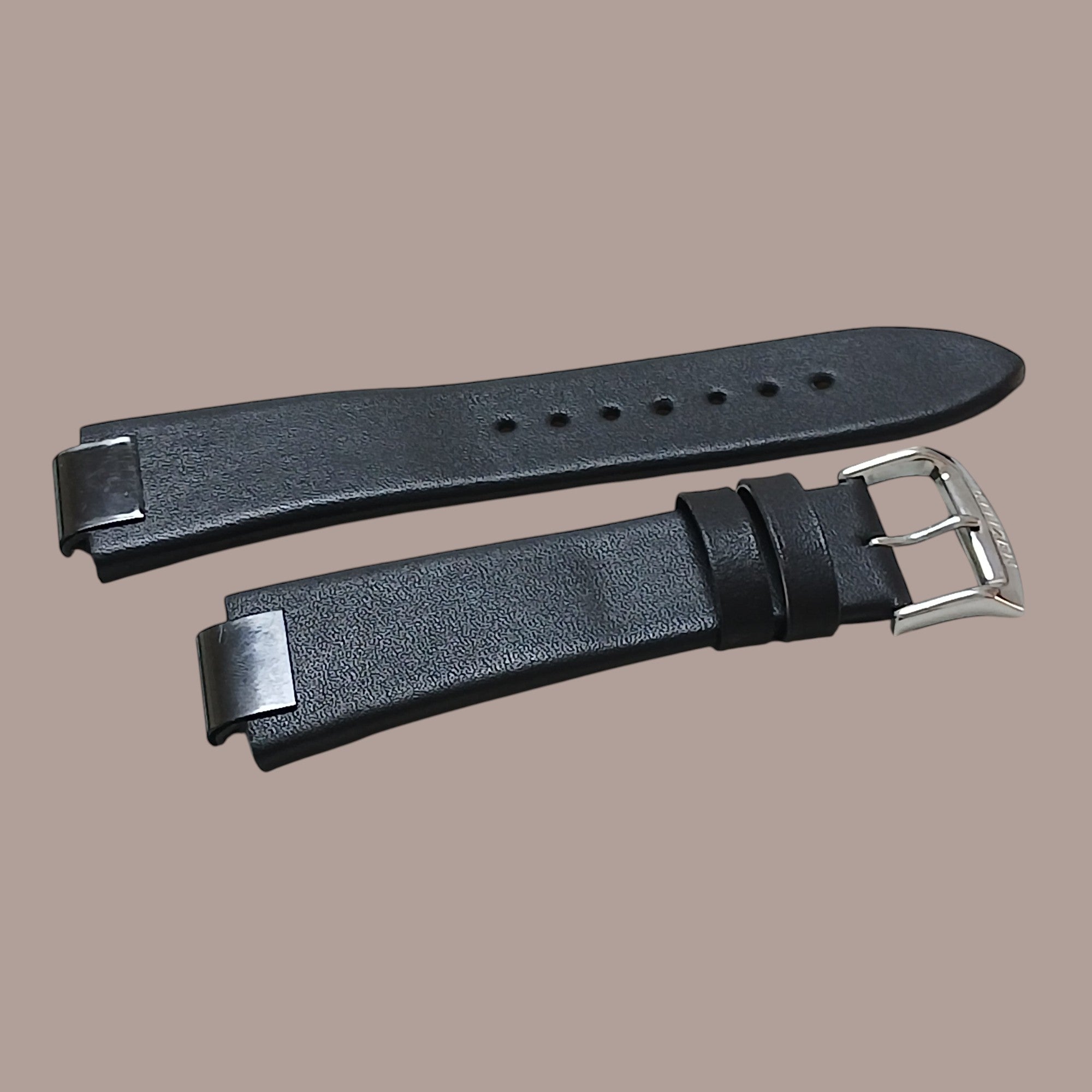 Citizen J165-S086892 Modeline Uyumlu El Yapımı Siyah Deri Erkek Kol Saati Kordonu Kayışı