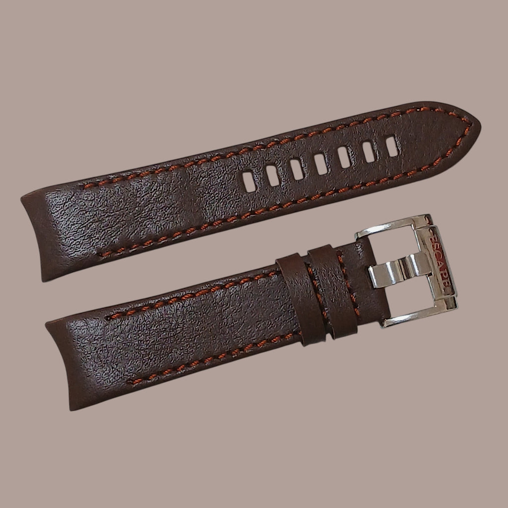 Escape EC1066-601 Modeline Uyumlu El Yapımı Kahverengi Deri Erkek Kol Saati Kordonu Kayışı