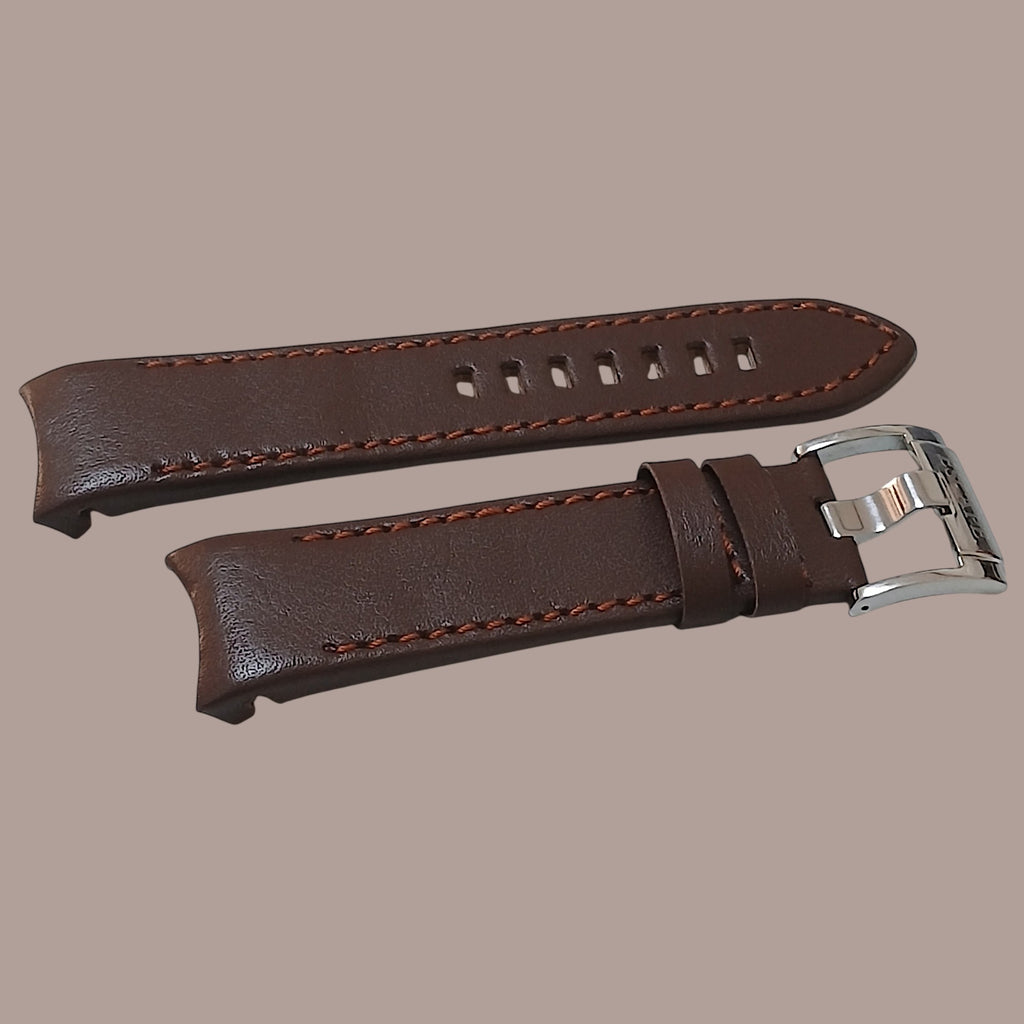 Escape EC1066-601 Modeline Uyumlu El Yapımı Kahverengi Deri Erkek Kol Saati Kordonu Kayışı
