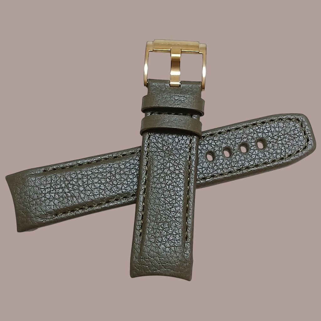 Escape EC1111-106 Uyumlu El Yapımı Kahverengi Deri Saat Kordonu Kayışı
