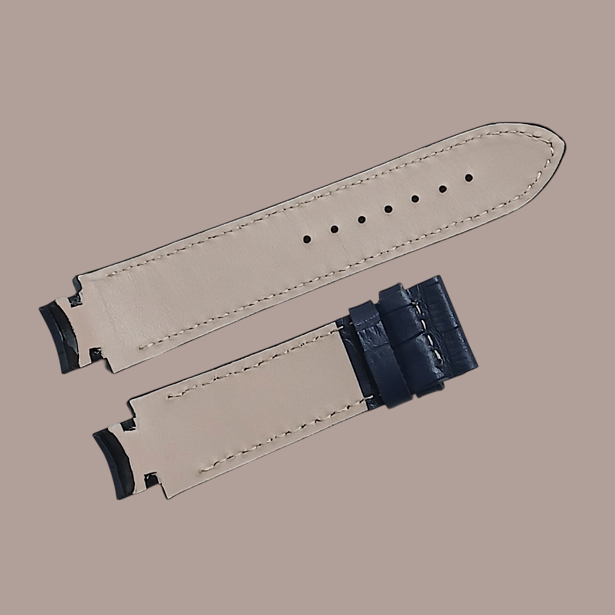 Ferre 1G038 lacivert deri saat kordonu