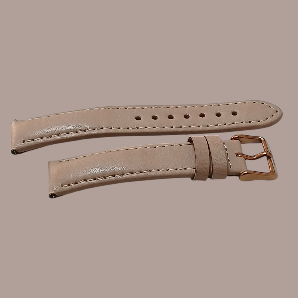 Fossil BQ1751 El Yapımı Bej Renk Deri Kadın Kol Saati Kordonu Kayışı