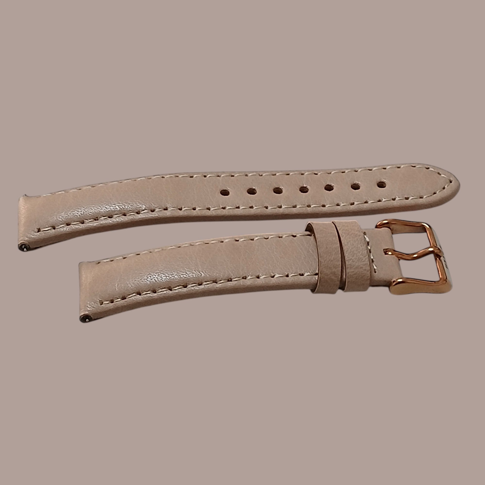 Fossil BQ1751 El Yapımı Bej Renk Deri Kadın Kol Saati Kordonu Kayışı