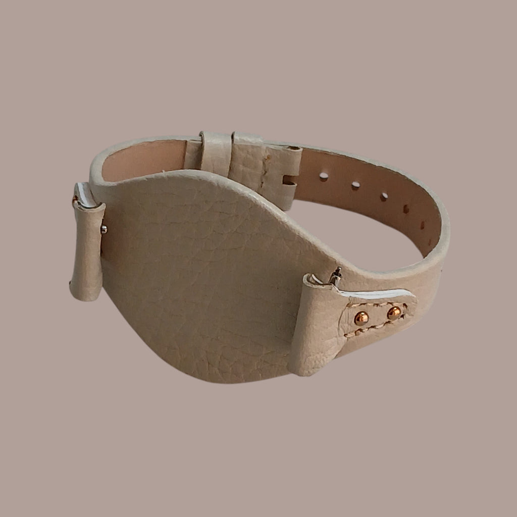 Fossil ES3947 Modeline Uyumlu El Yapımı Krem Deri Kadın Kol Saati Kordonu Kayışı