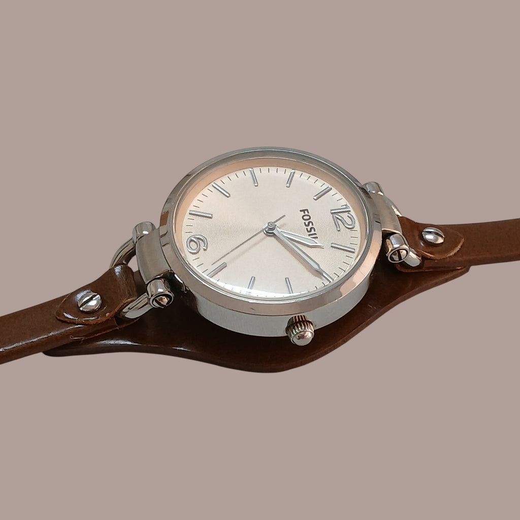 Fossil ES2830 kahverengi deri saat kordonu
