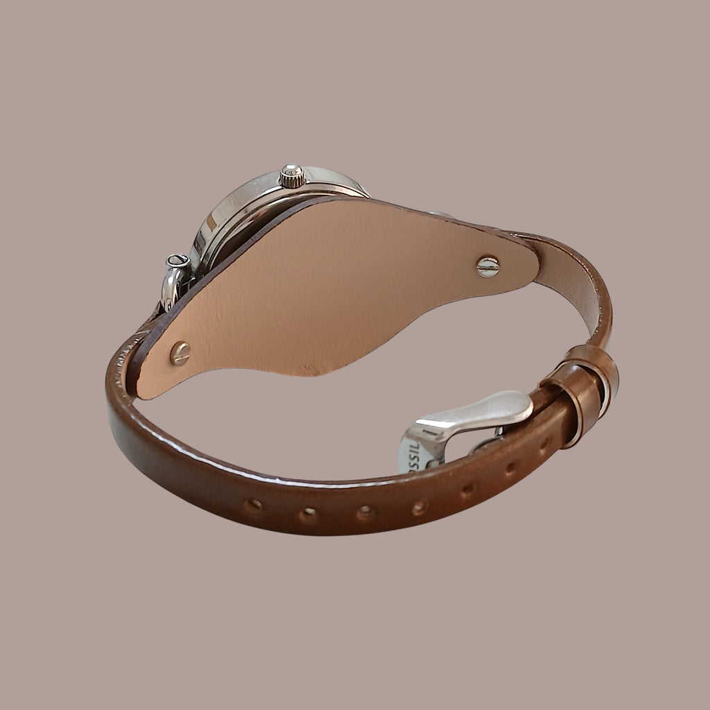 Fossil ES2830 kahverengi deri saat kordonu