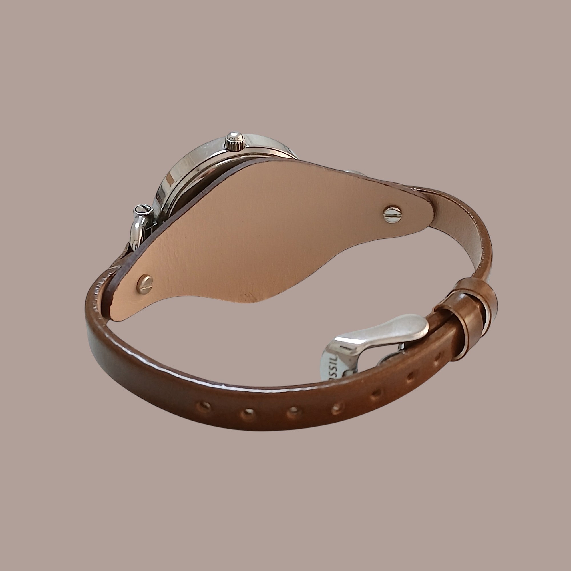 Fossil ES2830 kahverengi deri saat kordonu