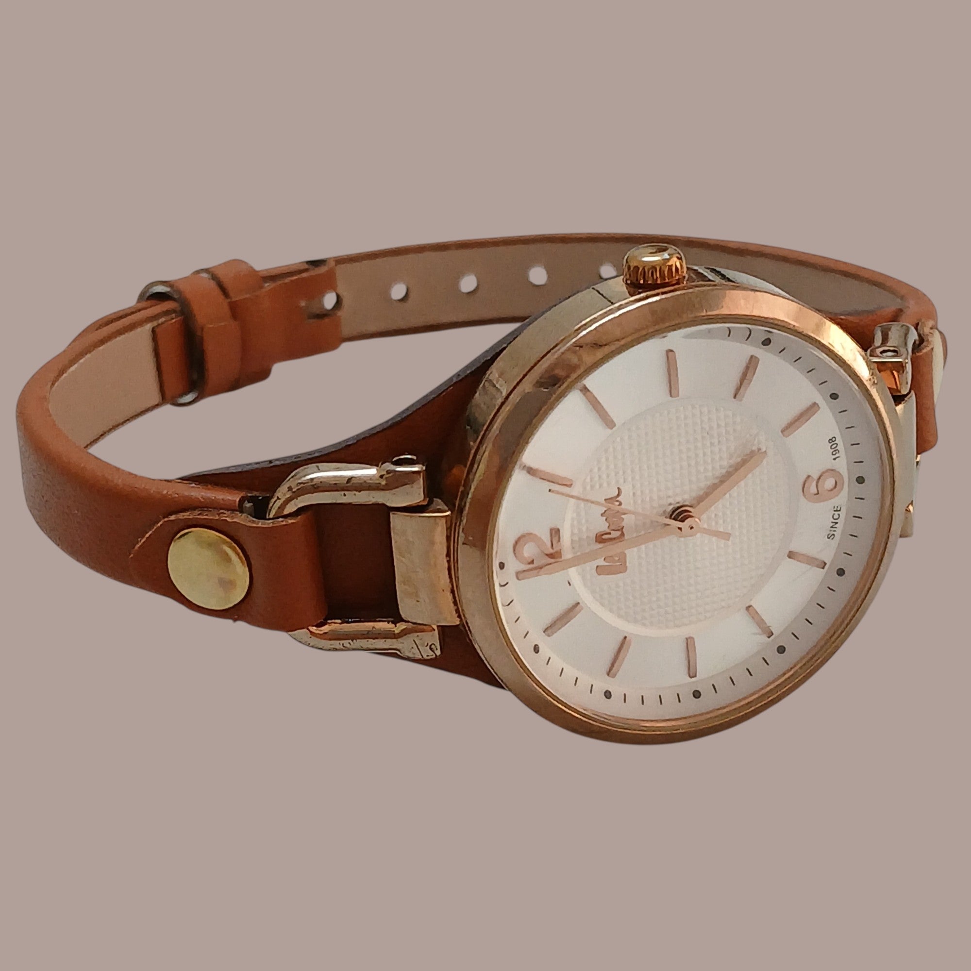 Lee Cooper LC06610 kahverengi taba deri saat kordonu