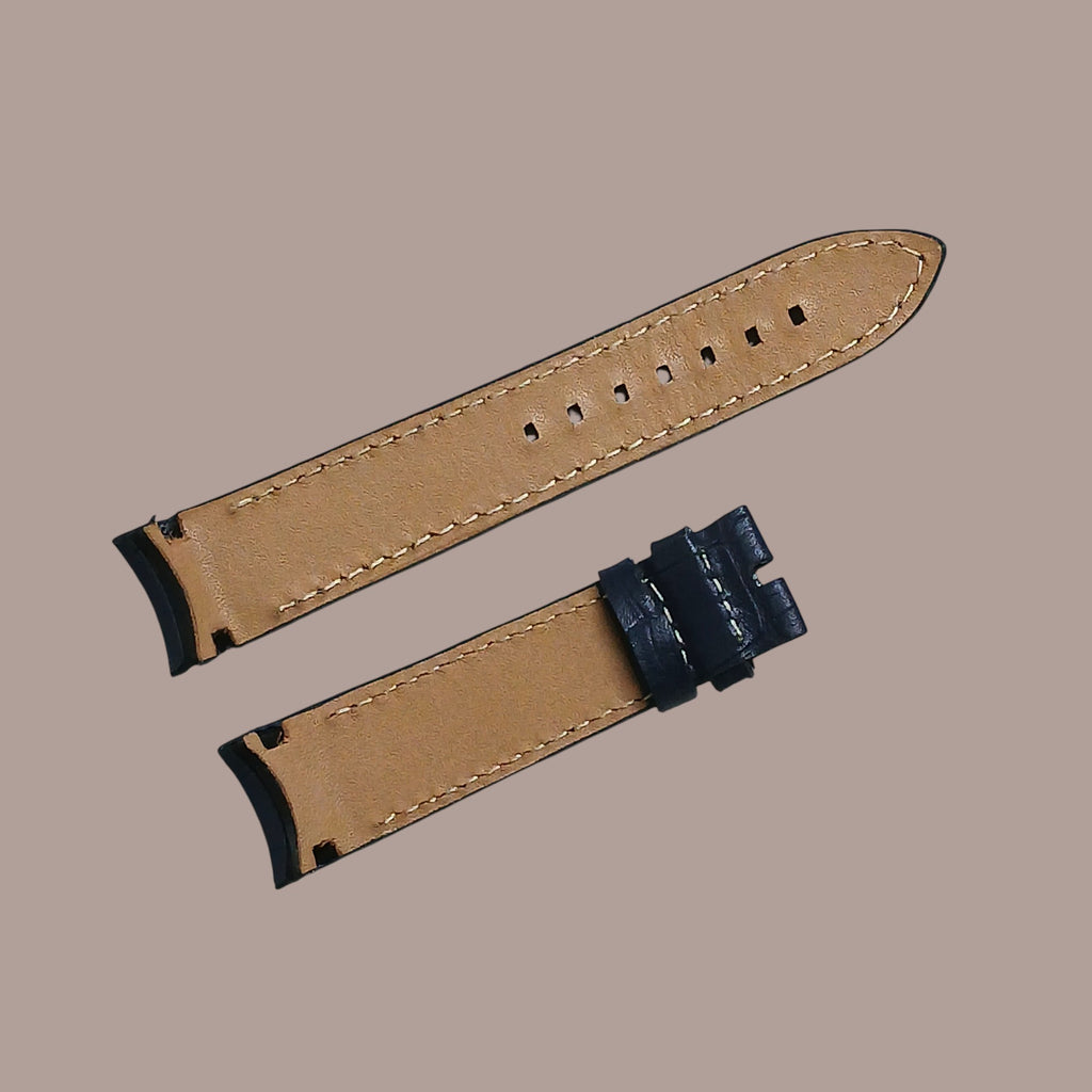 Gant GT017 Modeline Uyumlu El Yapımı Lacivert Deri Kol Saati Kayışı