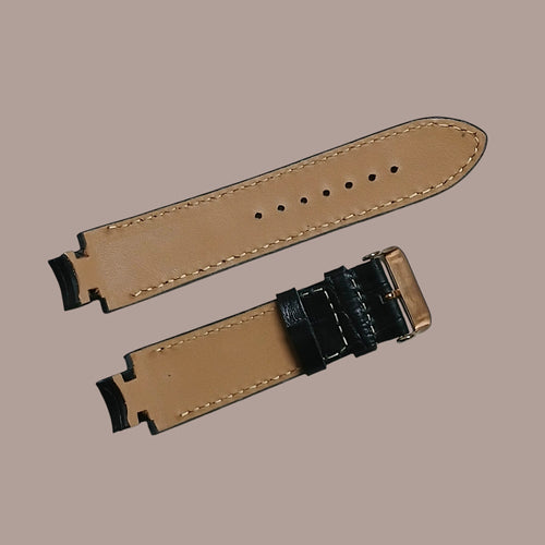 Casio EFA 700 Modeline Uyumlu El Yapımı Siyah Deri Kol Saati Kayışı