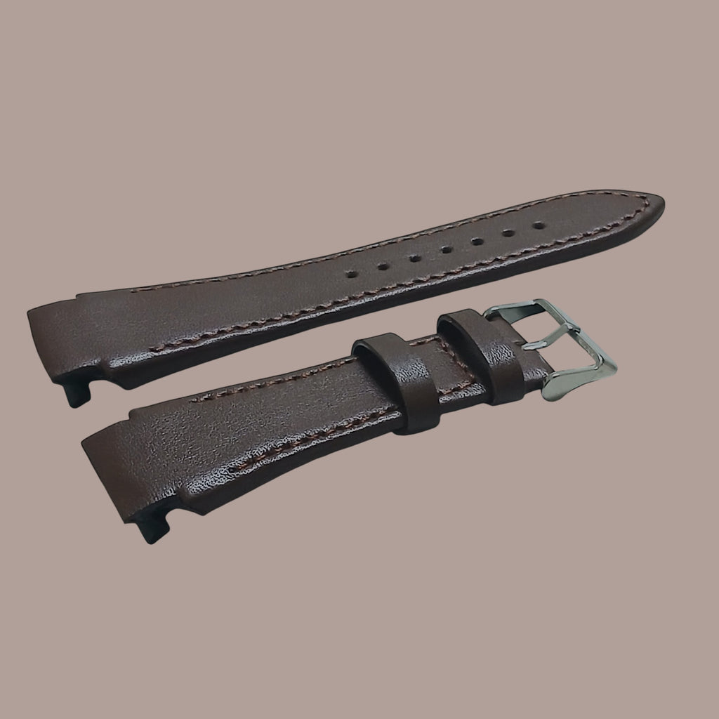 Momentus FS 111 Modeline Uyumlu El Yapımı Kahverengi Deri Erkek Kol Saati Kayışı Kordonu