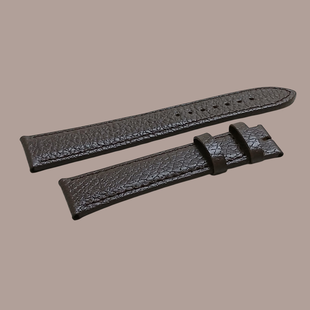 22mm Uzun Boy XL 2XL Modele Uyumlu El Yapımı Kahverengi Deri Kol Saati Kayışı