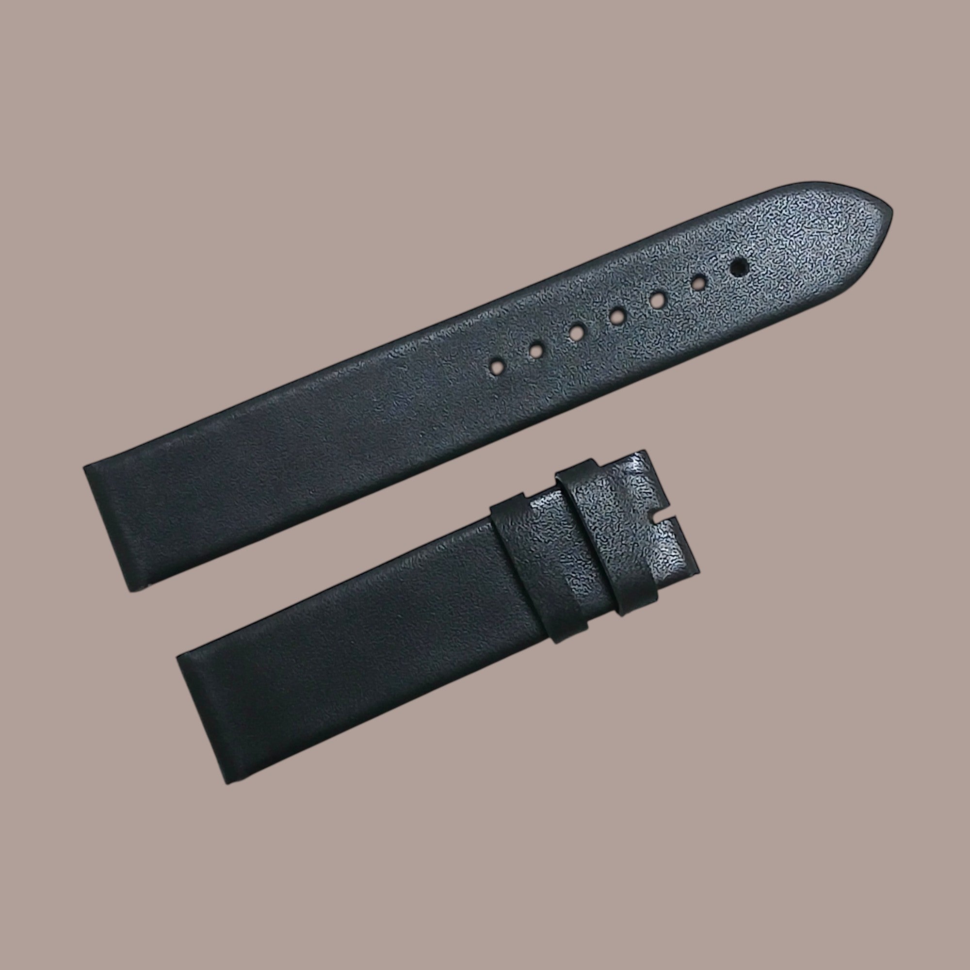 22mm S M L XL 2XL Modele Uyumlu El Yapımı Siyah Deri Kol Saati Kayışı