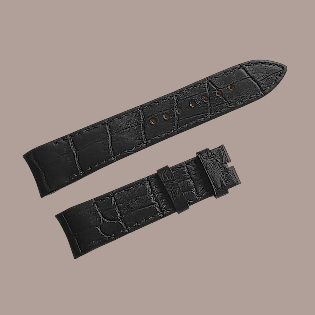 Slazenger SL 9.995.2.03 Modeline Uyumlu El Yapımı Siyah Deri Erkek Kol Saati Kayışı/Kordonu