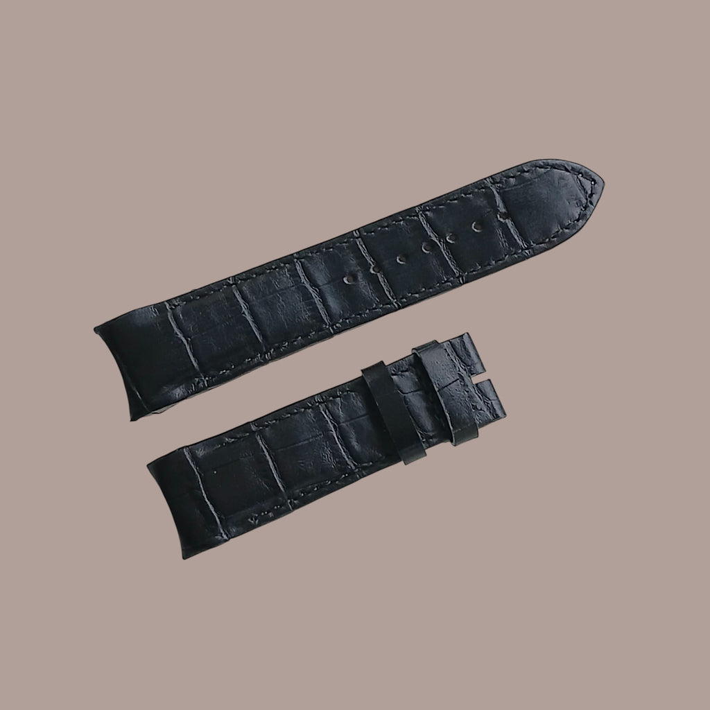 Tissot T035627A Modeline Uyumlu El Yapımı Siyah Deri Kol Saati Kayışı