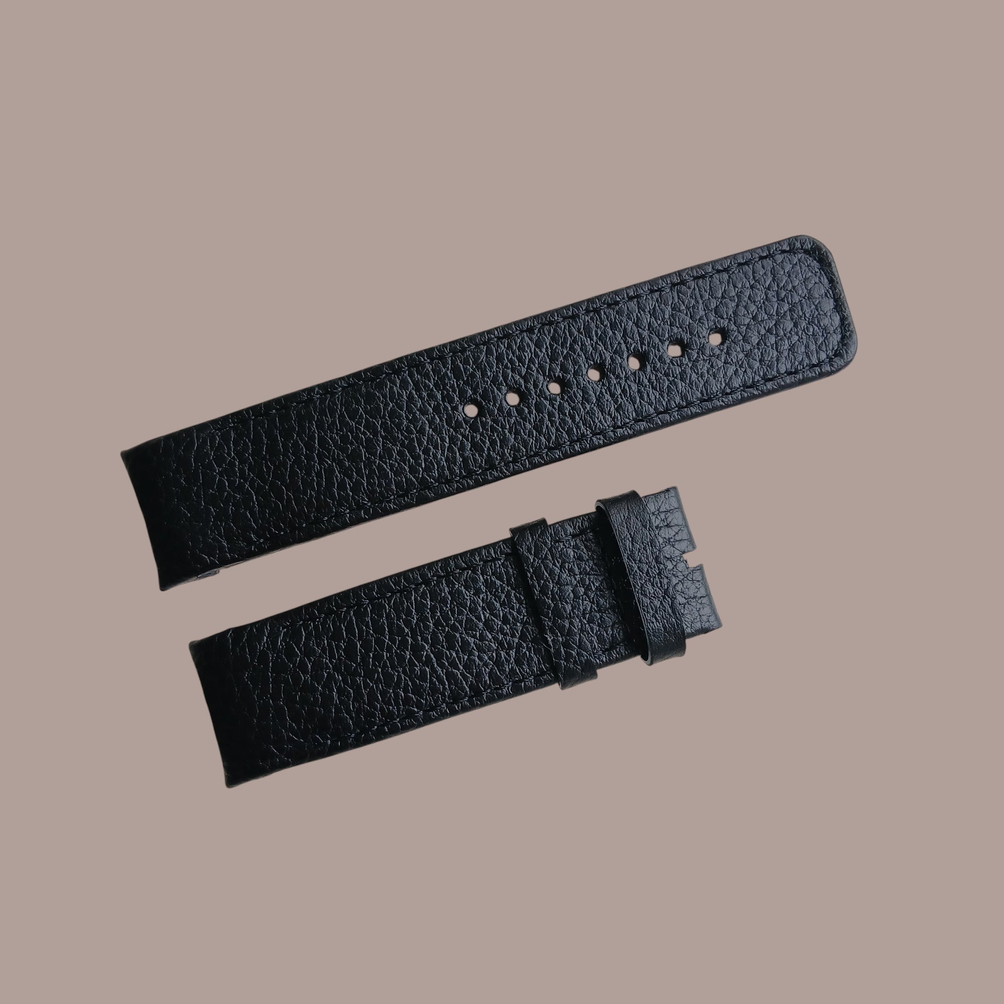 Quantum Z9021 Modeline Uyumlu El Yapımı Siyah Deri Erkek Kol Saati Kayışı Kordonu