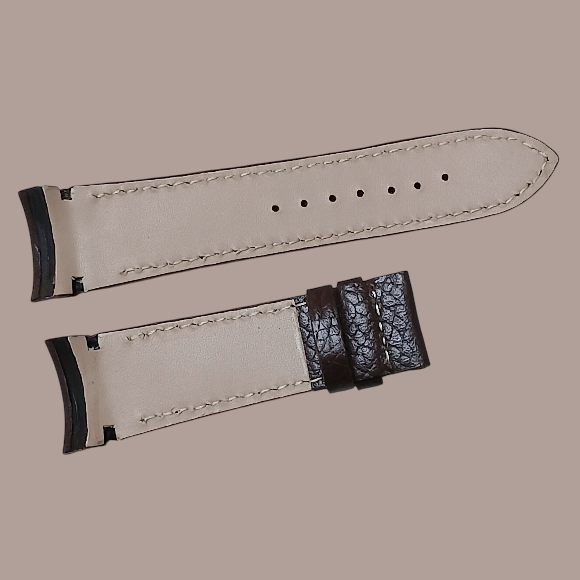 Polo Country 2984G Uyumlu El Yapımı Kahverengi Deri Erkek Kol Saati Kordonu Kayışı