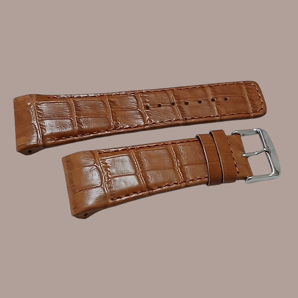 Raymond A2478 Modeline Uyumlu El Yapımı Taba Deri Erkek Kol Saati Kordonu Kayışı
