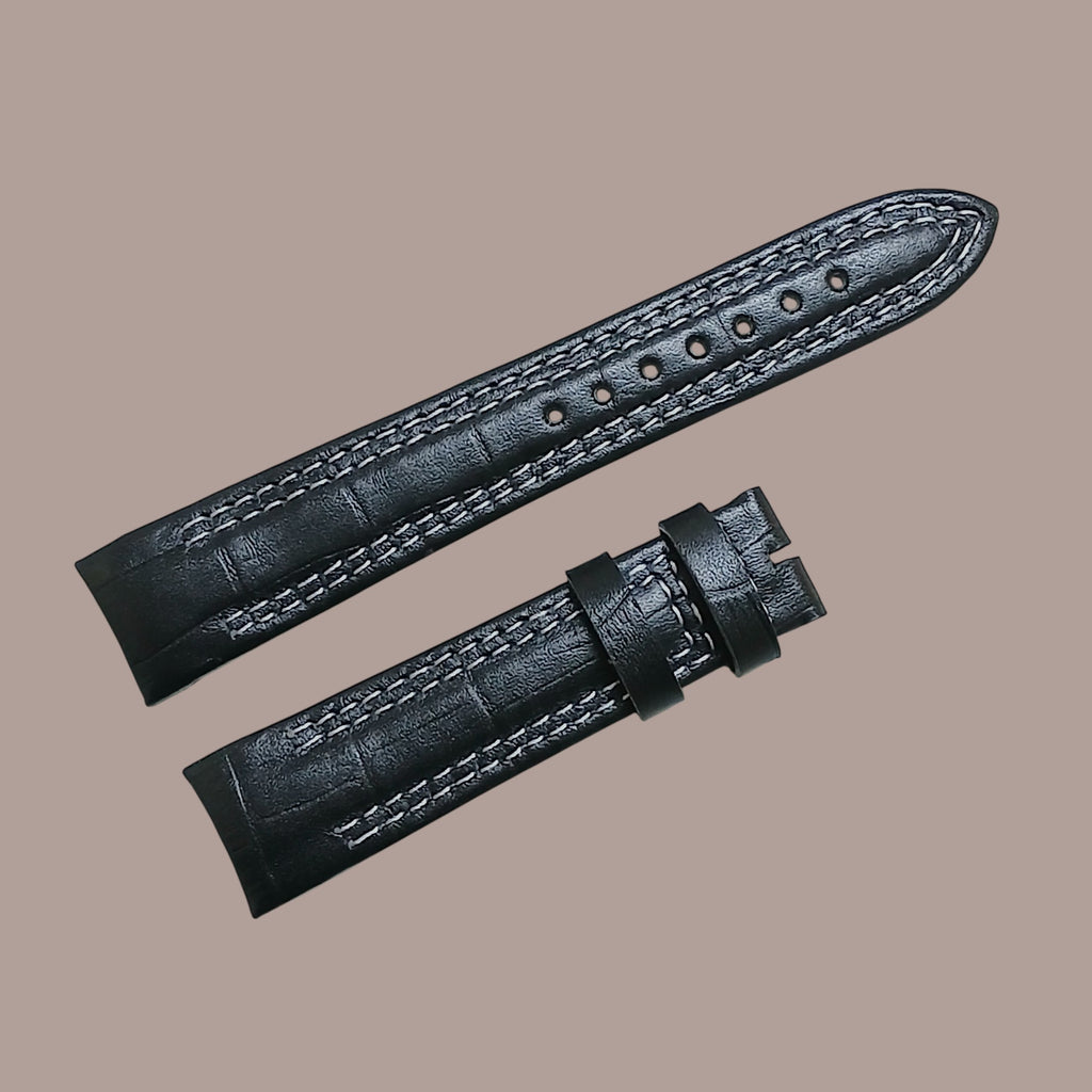 Seiko 7T62-0LA0 siyah deri saat kordonu