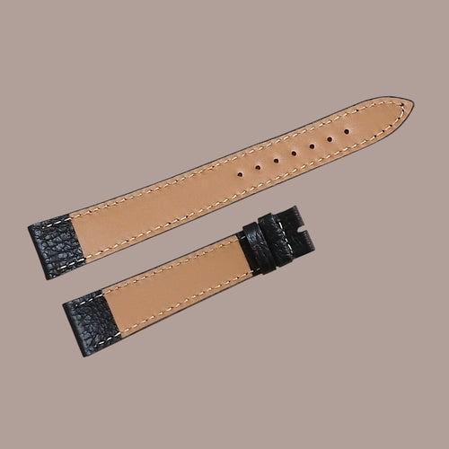 19mm Omega Longines Tissot Modellerine Uyumlu El Yapımı Siyah Renk Erkek Deri Kol Saati Kayışı/Kordonu