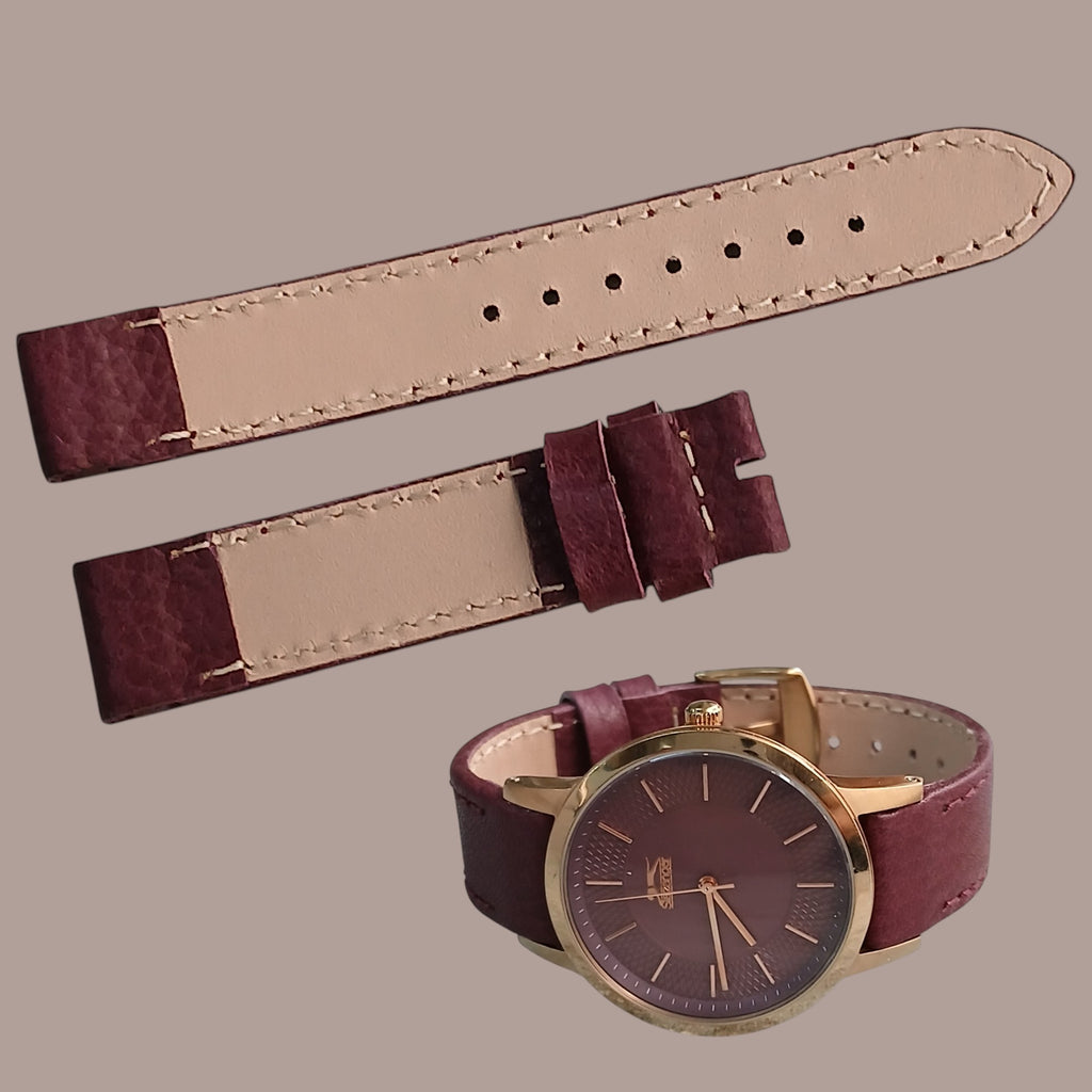 Slazenger SL.9.1305.3.05 bordo deri saat kordonu