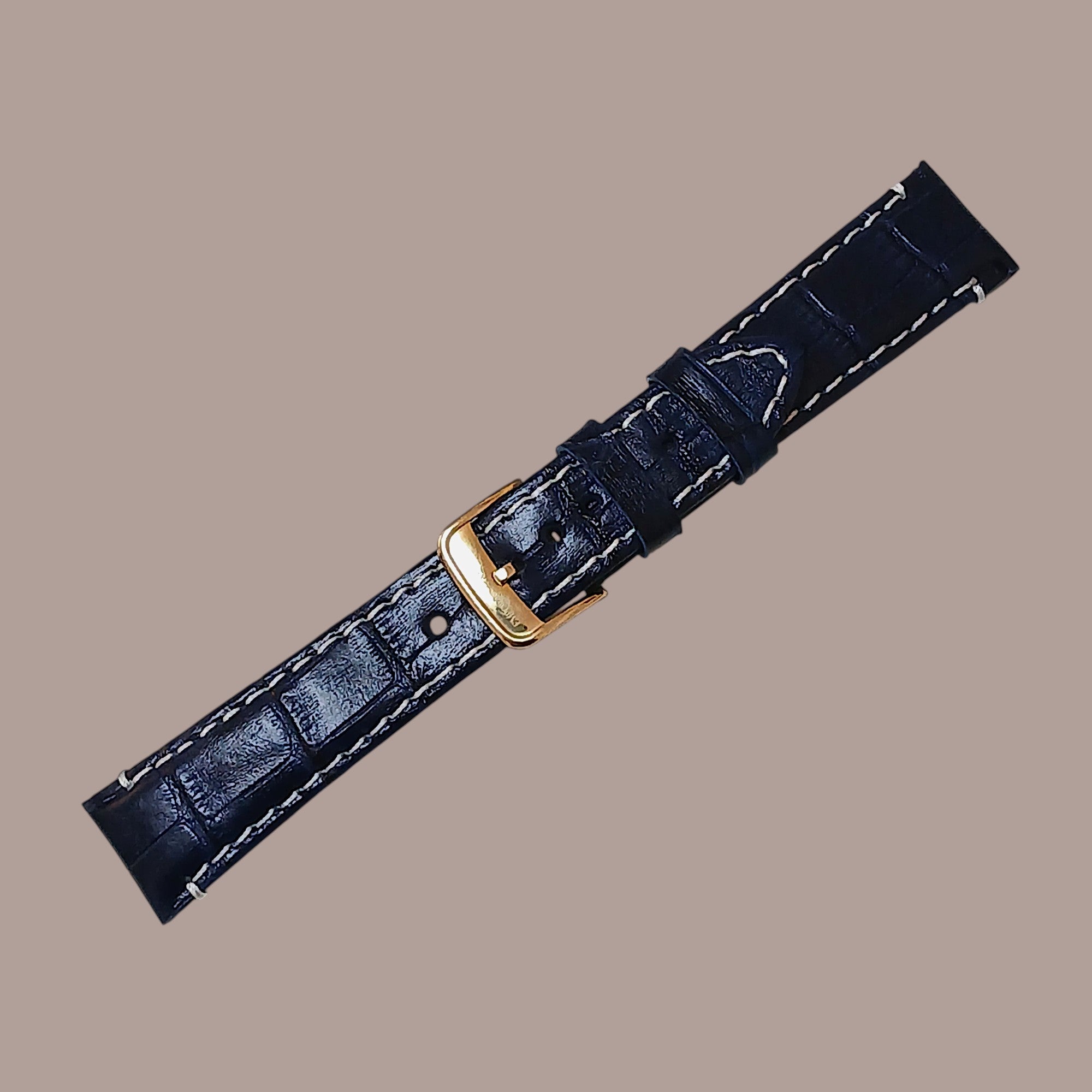 Emporio Armani 22mm Modeline Uyumlu El Yapımı Lacivert Deri Erkek Kol Saati Kordonu Kayışı