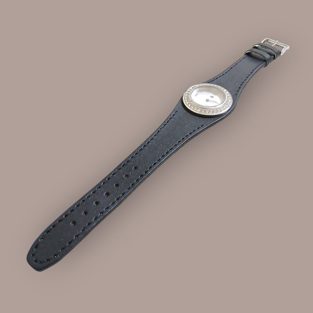Tommy Hilfiger FB0236 Modeline Uyumlu El Yapımı Siyah Deri Kol Saati Kayışı Kordonu